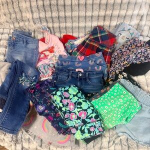 Girls 24 Piece Clothing Lot Bundle Size 5T - 6T